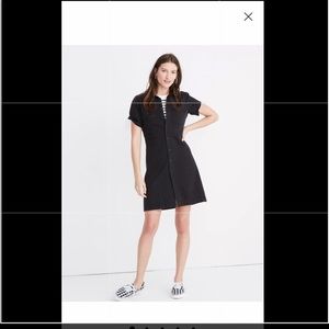 Madewell denim waisted shirtdress in Lunar Wash